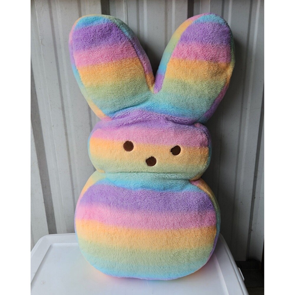 Peeps Plush Easter Bunny 37" Rainbow Tie Dye Jumbo Huge Large Stuffed Rabbit